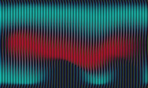 Abstract dark background with vertical parallel stripes and vibrant red and.. Stock-Illustration