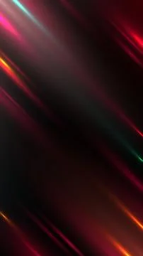 Abstract dark background with vibrant neon red and orange diagonal light st.. Stockillustratie