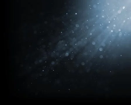 Abstract dark background with a winter bokeh Stock Illustration