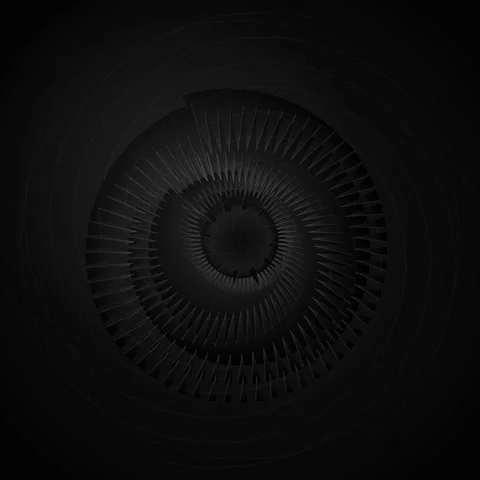Abstract dark black circular ripple effect background for motion graphics Stock Footage 345689164