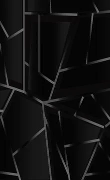 Abstract dark black gradient mosaic background - Vector Stock Illustration