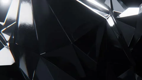 Abstract Dark Black Metallic Angular Surface 库存影片 345787506