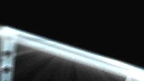 Abstract dark black screen with white boarder and shiny rays Stock-Footage 255264491