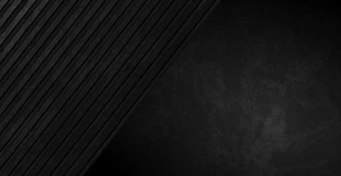 Abstract dark black textured panoramic background Stock Photos