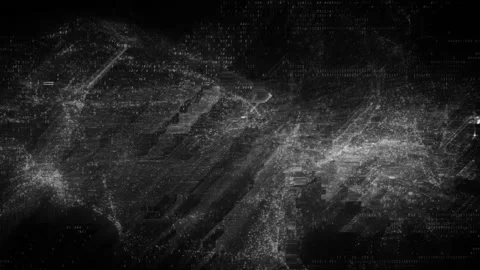 Abstract Dark Black White Cyber Glitch Code Glow Error Showcase Loop Backgrou Видео 234468448
