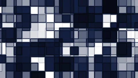 Abstract dark blue and white squares pattern animation Stock Footage 340932895