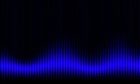 Abstract dark blue background with 3D glowing vertical lines and wavy neon .. 库存插图