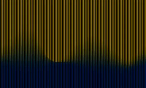 Abstract dark blue background with 3D fluted vertical texture and golden ye.. Stock-Illustration