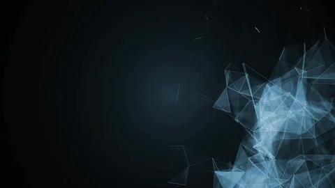 Abstract dark blue background with animated plexus for presentations Stock Footage 243795906