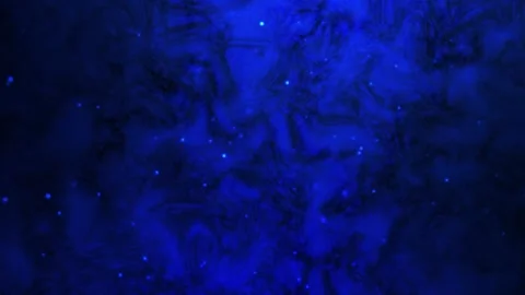 Abstract dark blue background animation with flying dust particles for premium Stock Footage 302221565