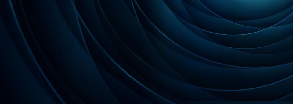 Abstract dark blue background with circle geometric lines. Futuristic technology Stock Illustration