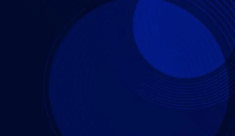 Abstract dark blue background with circular shapes and geometric rings design Stock Illustration