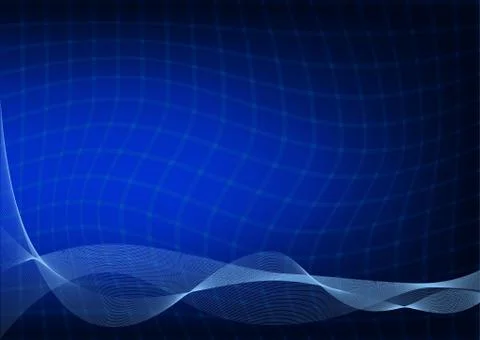 Abstract dark blue background with a curved lines Stock Illustration