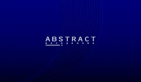 Abstract dark blue background design with futuristic curved lines and subtle Stock Illustration