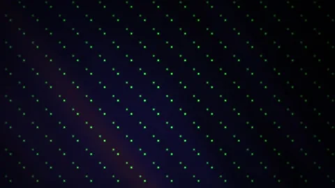 Abstract Dark Blue Background with Diagonal Rows of Small White and Green Dot Stock Footage 334433091