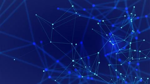 Abstract dark blue background. Digital mesh in plexus style. Vector illustrat 스톡 일러스트