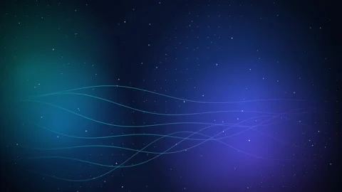 Abstract dark blue background featuring glowing light waves and sparkling d.. Stock Footage 346723580