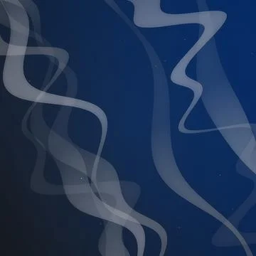 Abstract Dark Blue Background with Flowing Ethereal White Waves and Subtle Illustrazione stock