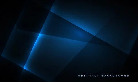 Abstract dark blue background with geometric dynamic glowing lines. Illustrazione stock