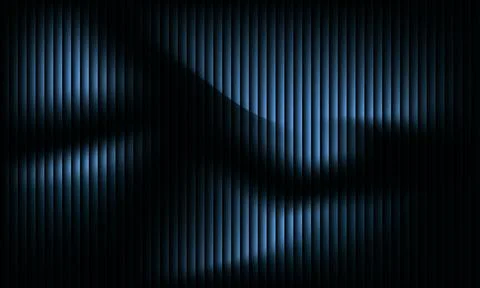 Abstract dark blue background with glowing vertical stripes and wavy light .. Stock-Illustration