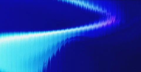 Abstract dark blue background with glowing neon cyan sound wave burst イラスト素材