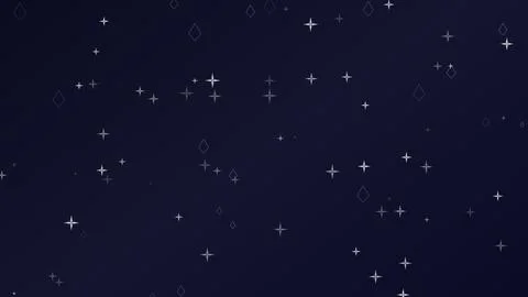 Abstract dark blue background with glowing white stars Stock Illustration