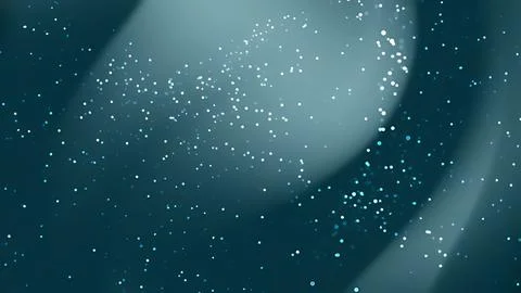 Abstract dark blue background with glowing white particles and soft flowing.. Stock Illustration
