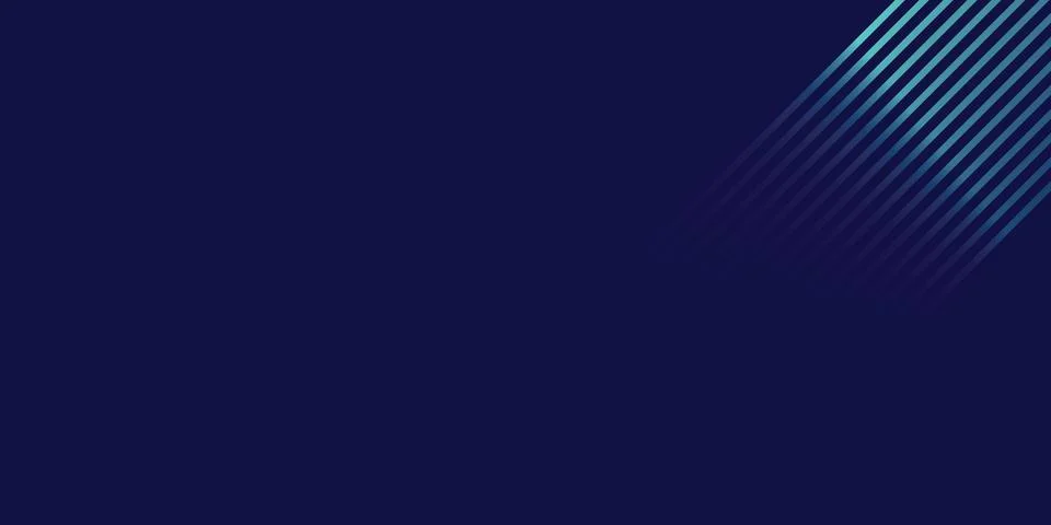 Abstract dark blue background with glowing light blue diagonal stripes pattern Stock Illustration