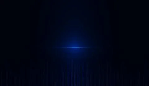 Abstract dark blue background with glowing light and vertical lines for Stock Illustration