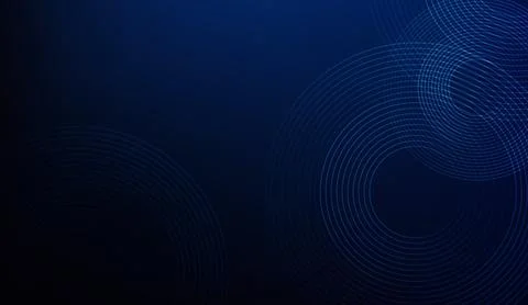 Abstract dark blue background with glowing concentric circles and modern design 스톡 일러스트