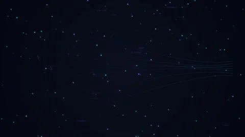 Abstract dark blue background with mathematical formulas and network nodes Stock Footage 348745870