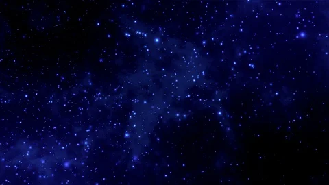 Abstract dark blue background of moving particles, looped animation Stock Footage 121594943