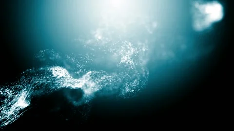 Abstract dark blue background with moving particles for presentation, advertisin Stock Footage 157812759