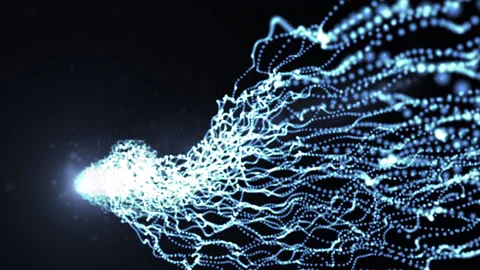 Abstract dark blue background with particles. Stock Footage 150984722