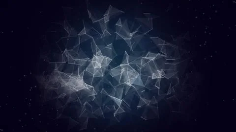 Abstract dark blue background with plexus in the middle of the screen Stock Illustration