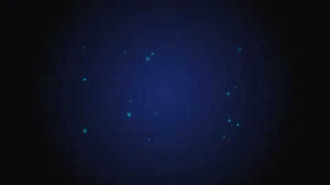 Abstract dark blue background with scattered glowing particles and bokeh effe Video stock 339617080