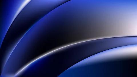 Abstract dark blue background with smooth satin curves and soft glowing lig.. Ilustração Stock