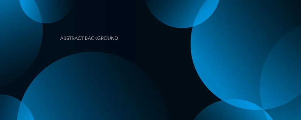 Abstract dark blue background with soft gradient circles and smooth shapes. 스톡 일러스트