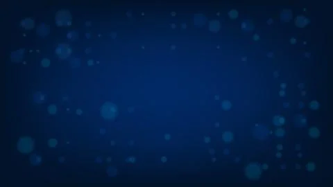 Abstract dark blue background soft glowing light particles and bokeh dots. .. Stock Illustration