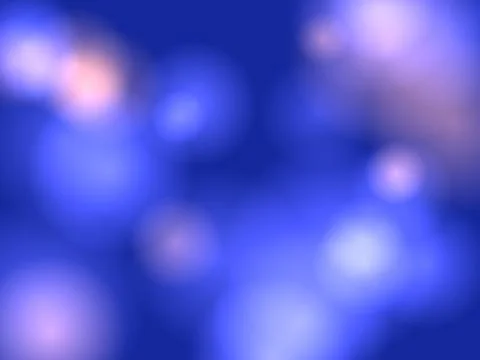 Abstract Dark Blue Background with Soft Glowing Bokeh Lights and Blurry Mag.. Stockillustratie
