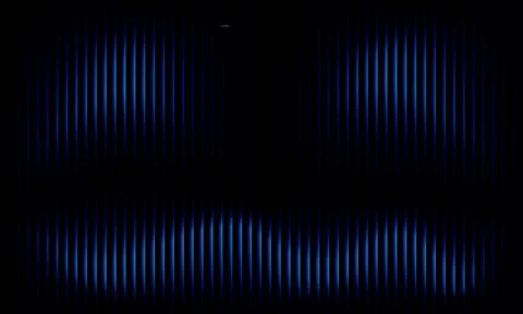 Abstract Dark Blue Background with Vertical 3D Stripes and Soft Electric Glow Stock Illustration