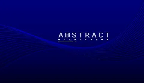 Abstract dark blue background with wavy lines and futuristic glowing design for Stock Illustration