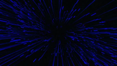 Abstract dark blue burst animation on a black background Video stock 339887208