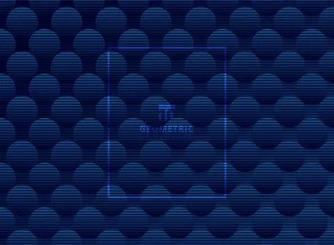Abstract dark blue circles pattern subtle background and texture. Luxury styl Stock Illustration