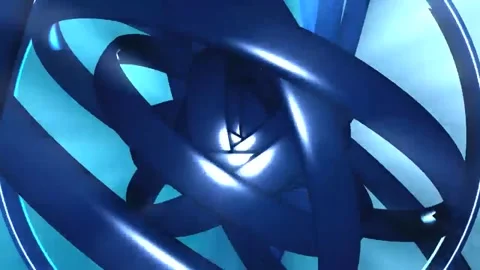 Abstract dark blue circular rings fast motion background Stock-Footage 255886548