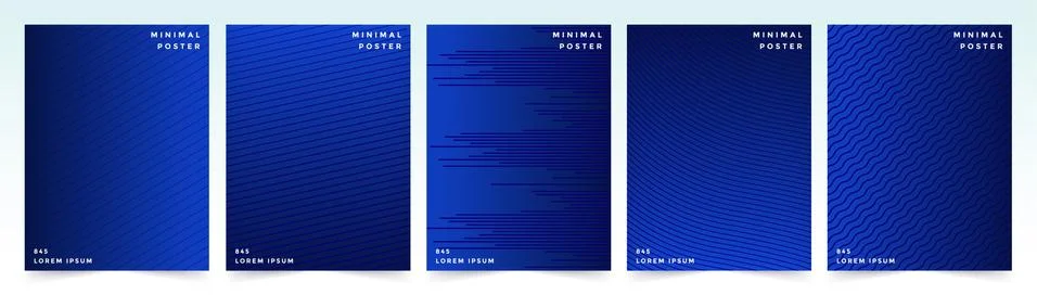 Abstract Dark Blue color pattern texture for book cover template vector set Stock Illustration