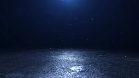 Abstract dark blue concentrate floor scene with particles flare and light . Stock Footage 131574099