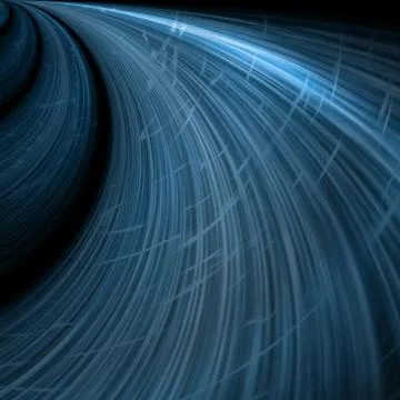 Abstract dark blue curved rays background Stock Illustration