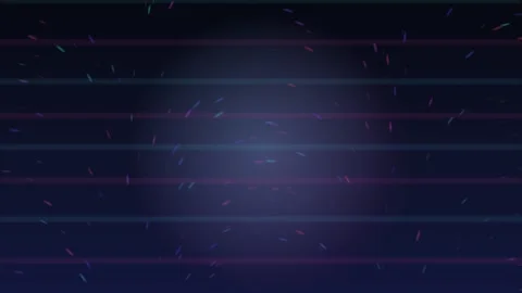Abstract dark blue digital background with neon floating particles Stock Footage 335941742