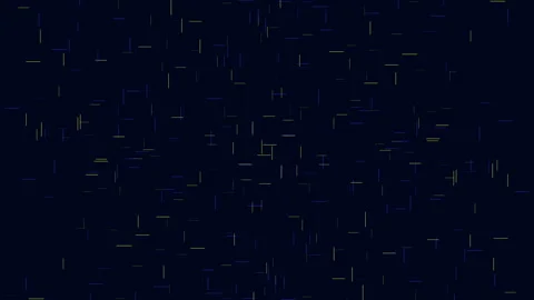 Abstract dark blue digital lines and particles moving, futuristic tech Vídeos de archivo 333782848